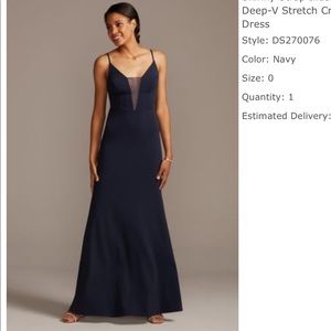 Navy dress long formal brand new
